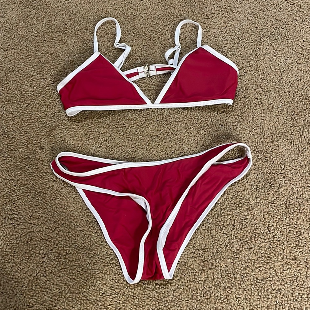 Red swimsuit set